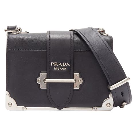 prada cahier silver brown|Women's Bags .